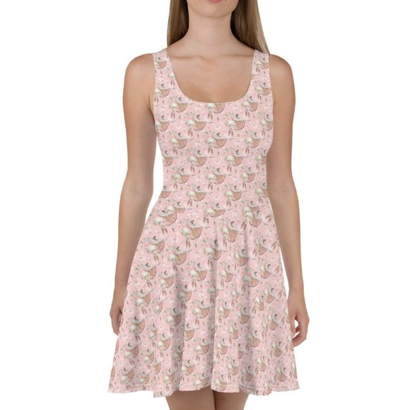 Coquette Aesthetic Ballet Fit and Flare Dress - Picture 1 of 13